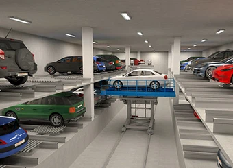 نظام وقوف السيارات مكدس البليت